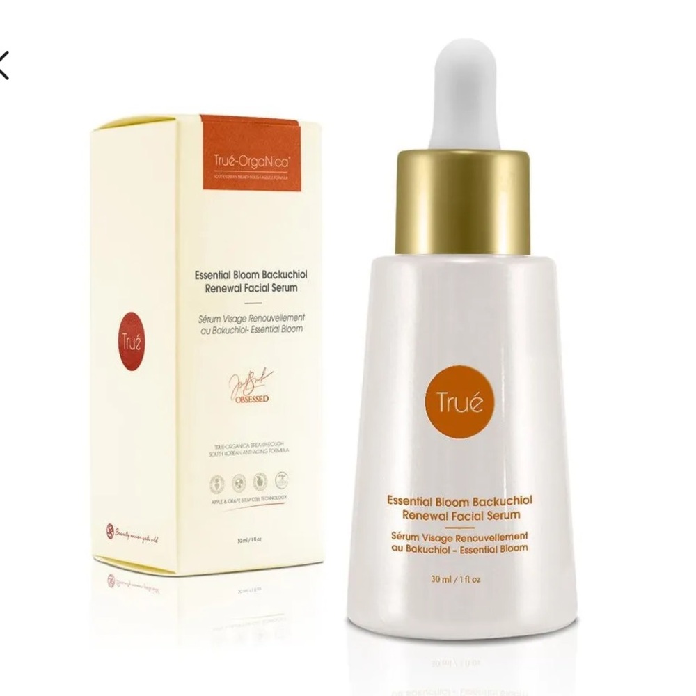 True-OrgaNica Essential Bloom Bakuchiol Renewal Serum 1 oz Anti Aging Face $299